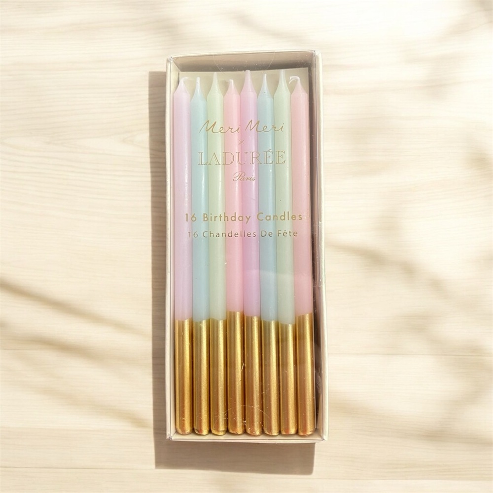 NEW Meri Meri Ladurée Pastel Birthday Candles Set of 16 Jilly Box Winter 2024